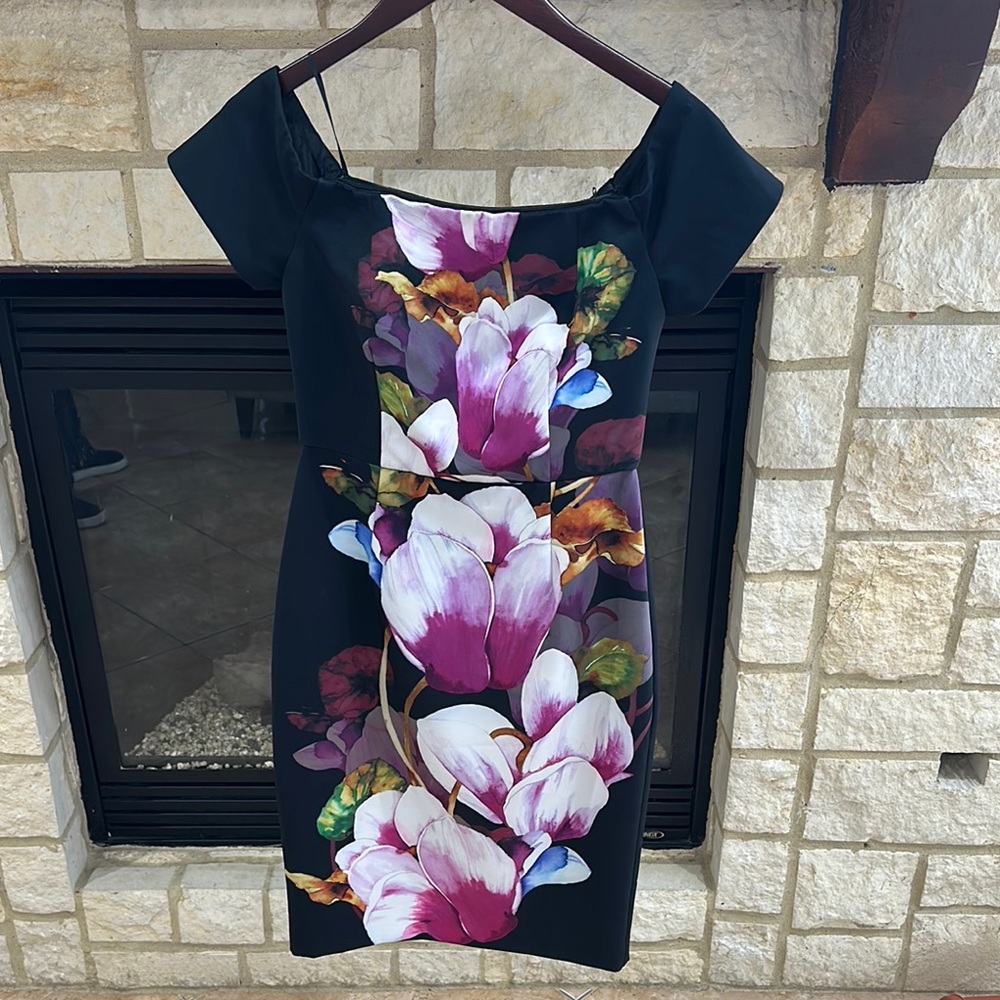 Floral Black Dress